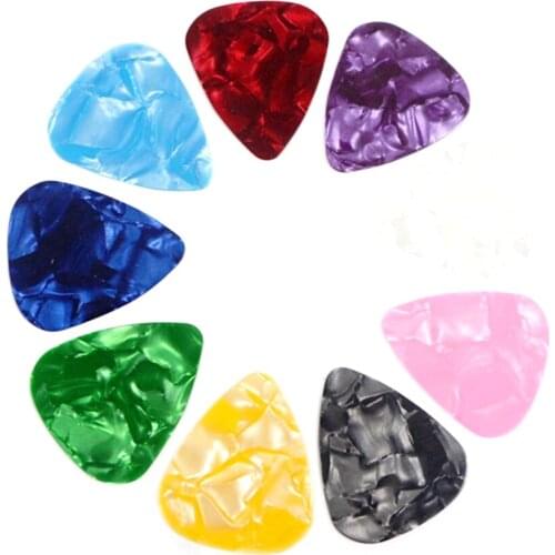 10Pcs Celluloid Plastic Guitar Picks Plectrums for Acoustic Electric Guitar