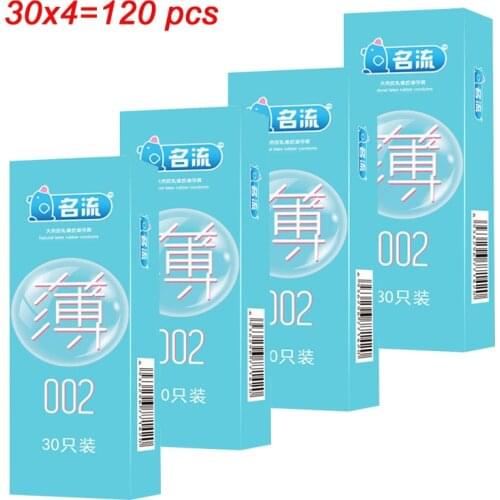 120Pcs Ultra Thin Condoms Lubricated Penis Sleeve Contraception Top Quality Condones Sex Toys long-lasting Adult Product For Men