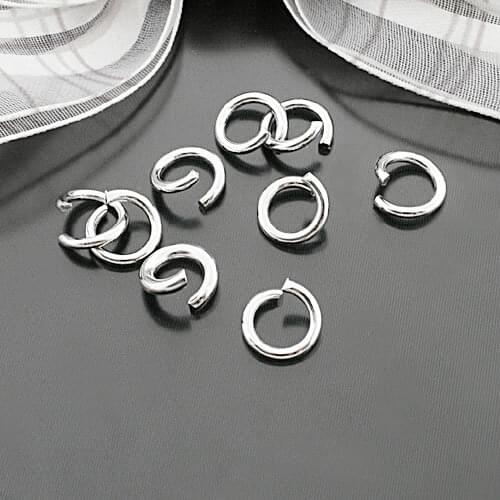 27696)50g,about 160 pcs 9x1.4MM Stainless steel color Iron High Quality Jump Rings Diy Jewelry Findings Accessories Wholesale