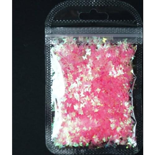3MM Fluorescent Nail Art Sequins Flakes GLITTER Sequins Shape 1 BAG 12 COLORS BUTTERFLY HOLOGRAPHIC /LASER GLITTER FOR NAIL ARTS