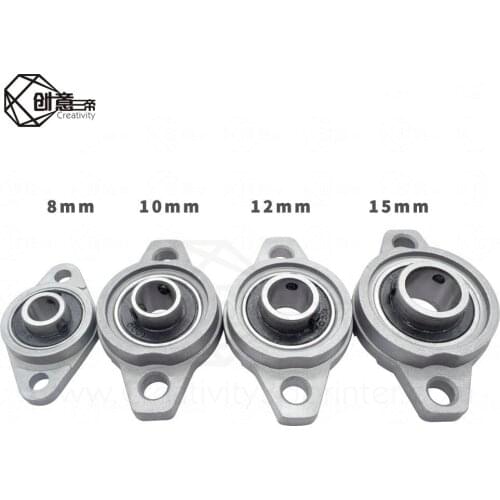4PCS/lot KFL08 KFL000 KFL001 KFL002 Bore 8mm 10mm 12mm 15mm Pillow Block Bearing Cast Housing Self-aligning Pillow Bearing