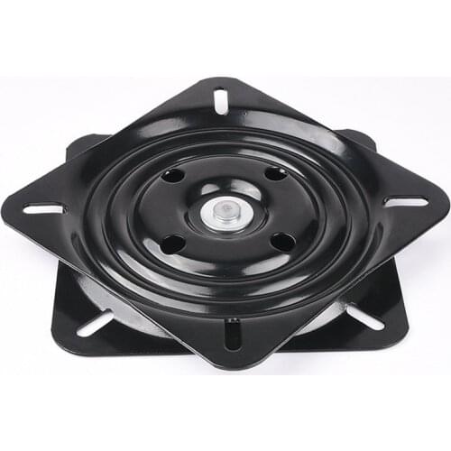 8 inch 200mm 360-degree rotating square iron turntable with holes, dining table iron turntable, bar chair base hardware