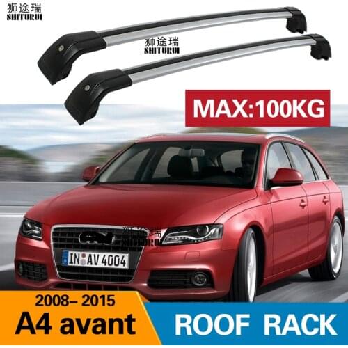 SHITURUI 2Pcs Roof bars For Audi - A4 Avant (8K5, B8) [2007-2015 Aluminum Alloy Side Bars Cross Rails Roof Rack Luggage Carrier