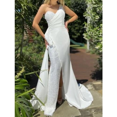 BAZIIINGAAA Womens One Shoulder Dresses