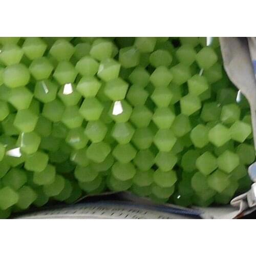 Green Golden Color 100pcs 4mm Bicone Austria Crystal Beads Charm Glass Beads Loose Spacer Bead for DIY Jewelry Making