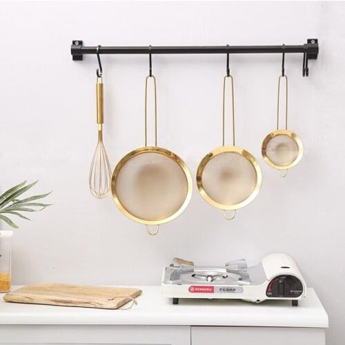 Household Kitchen Stainless Steel Gold Sieve Separation Whisk Oil Filter Flour Sieve Coffee Filter Sieve Knife Flour Kitchen
