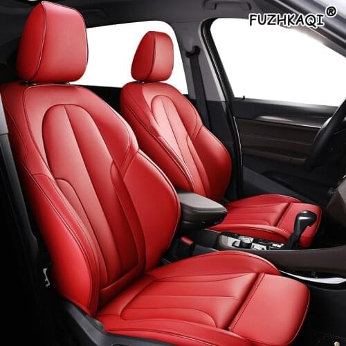 FUZHKAQI Custom Leather car seat cover For Cadillac SRX ESCALADE ATS SLS CTS XTS CT6 XT5 XT4 Automobiles Seat Covers car seats