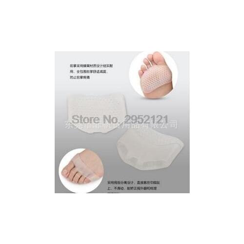 By dhl or ems 200pairs Silica gel Toe Separator Splint for Hammer Toe with Forefoot Cushion Pad Half Toe Sleeve Metatarsal Pads