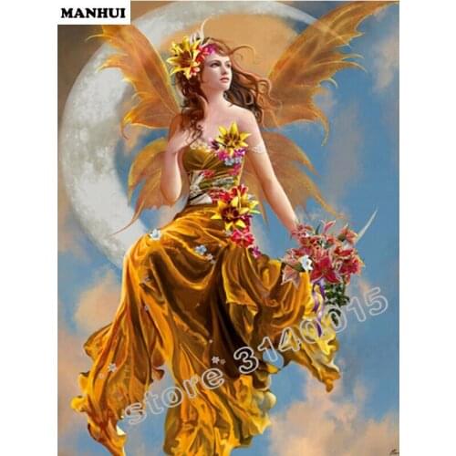DIY Diamond painting Flower Fairy cross stitch Needlework 5D Spuare diamond embroidery resin diamond picture mosaic BEF073
