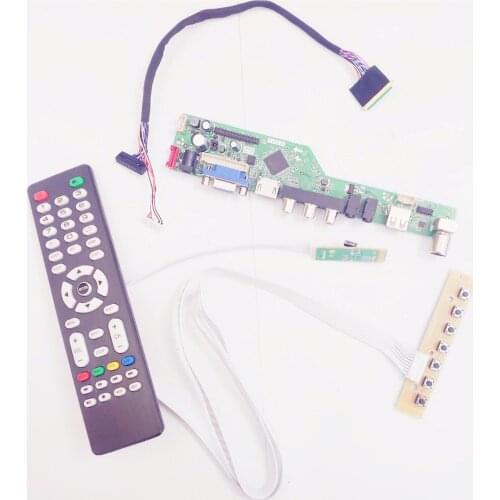 For N101LGE-L11/L21/L31/L41 PC 10.1" TV screen controller board LVDS 40Pin WLED VGA+HDMI-Compatible+AV+USB+RF 1024*600