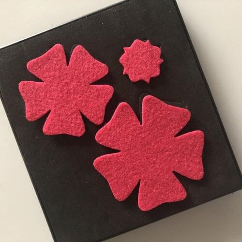 Red flowers wooden steel rule die for paper and quilting crafts 15.8mm thick 5.5x6inch