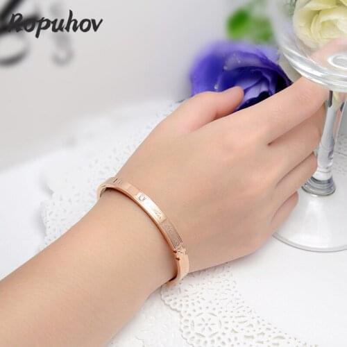 Ropuhov 2021 New 925 Silver Needle Titanium Rose Gold Serrated Wheel Bracelet For Men And Women Concentric Couples Steel Diamond