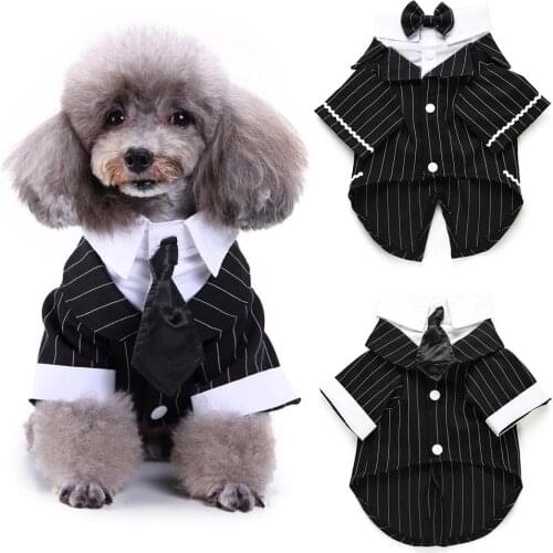 Pet Dog Cat Clothes Dog Tuxedo Suit Prince Tuxedo Bow Tie Suits Puppy Costume Jumpsuit Coat Dog Suits Jackets Pet Products