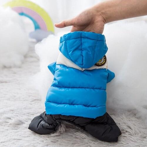 Pet Padded Coat Winter Hat Thickening Warm Dog Four Legged Clothing Autumn Winter Dog Clothing Winter Supplies