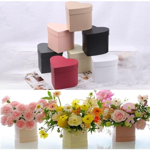 Gift Box Double Layers Round Heart Shaped Rotating Box Flower Box DIY Decor Wedding Candy Bags Birthday Party Packaging Box