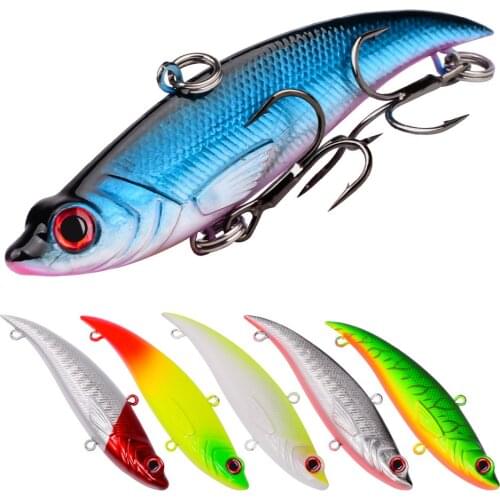 1pcs/winter Ice fishing lifelike vib Sequin hard bait7.6cm/13g Artificial3D eyes Wobbler Crank lure rotation jig Pesca fish bait