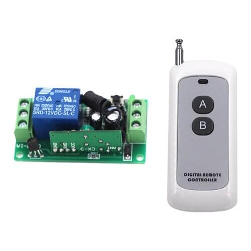 DC 24V 1CH Remote Switch 10A Relay Switching Wireless Controller NO COM NC Button ON OFF Remote Switches 315/433 MITI Smart Home