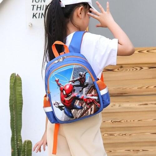 New Kindergarten Boy and Girl Anti-lost Backpack Cartoon Spiderman Cute Child Baby Boy Travel Bags Snack Pack 4-7Yrs 2021 New