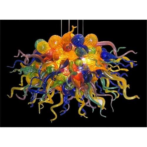 Pretty Multi Colored Fancy Hanging Blown Glass Crystal Small Cheap Chandeliers
