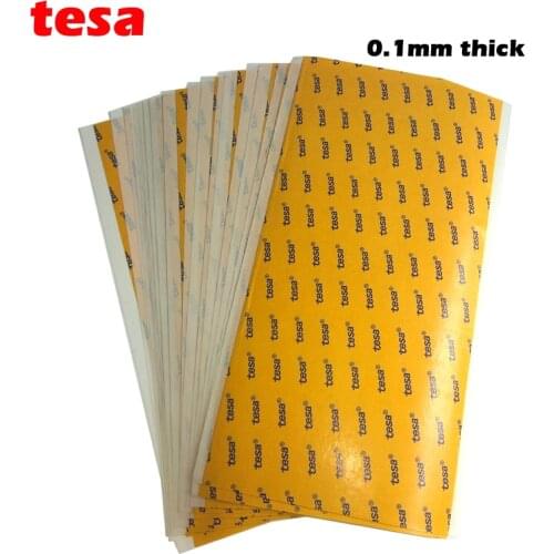TESA 68547 Thin 0.1mm thick PET Double Sided SUPER STICKY HEAVY DUTY ADHESIVE SHEET 4"x8" 100MM*200MM Clear transparent color