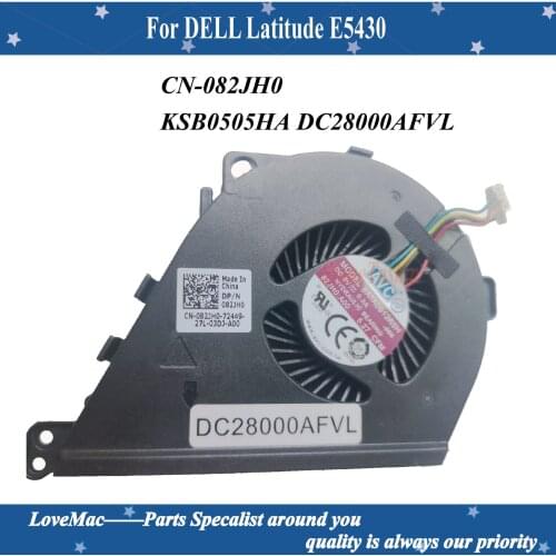 High quality laptop CPU Cooling fan for Dell Latitude E5430 fan 82JH0 CN-082JH0 KSB0505HA DC28000AFVL used cooling fan tested