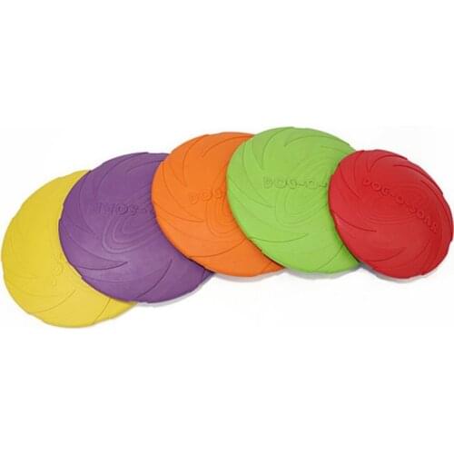 Funny Natural Rubber Pet Dog Toys Puppy Flying Discs Toy Dogs Training Plate Home Pets Dog Training Supplies