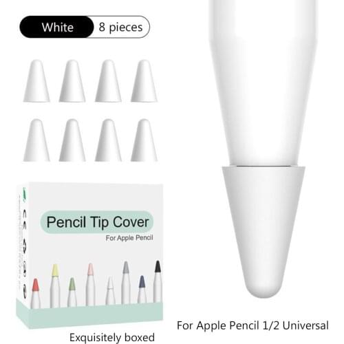 8pcs Protective Case For Apple Pencil 1st 2nd Touchscreen Stylus Pen Case Nib Protector Cover Replacement Tip Case