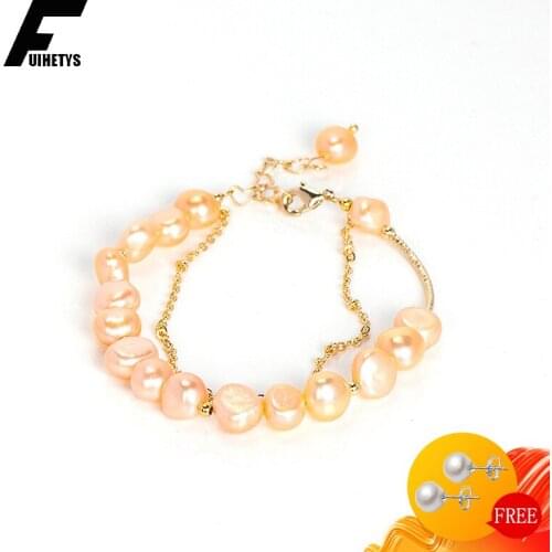 BaliJelry Fashion Silver Bracelet Natural Freshwater Pearl Gemstone Jewelry Accessories Bracelet for Women Mother Party Gift