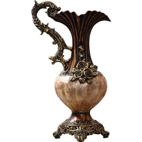 Gold Luxury Simple Ceramic Vase Minimalist Flowers Decoration Interior Table Decoration Wedding Vase Jarrones Ornaments EH50VA