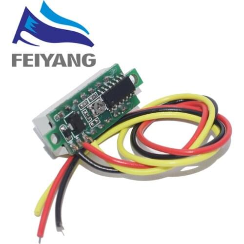 10PCS 0.28 Inch 0.28'' 3 Bits Wire Mini DC Digital Panel Voltmeter Panel Mount LED Voltage Meter Tester Yellow Blue Red Green