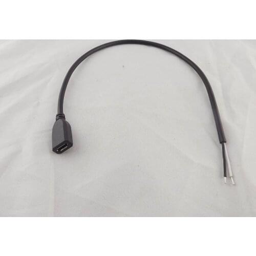 10pcs Micro USB 5 Pin Female Jack 2 Pin 2 Wire Charge Cable Cord Connectors DIY 30cm