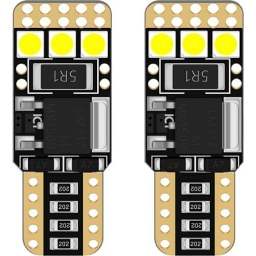 100pcs T10 W5W 194 168 Canbus Error Free Car LED Clearance Reading Lights Bulb Auto Door Tail Lamp 3030 6SMD White DC9V-30V
