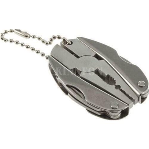 200Pcs/Lot Portable Multifunction Folding Plier, Stainless Steel Foldaway Knife Keychain Screwdriver, Outdoor Survival EDC Tools