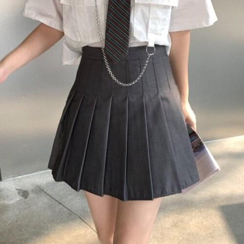 2021 spring and summer new high-waist pleated skirt female fashionable temperament is thin and anti-empty a-line short skirt
