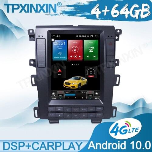 4+64GB For Ford EDGE 2012 2013 2014 Tesla Screen Digital Meter Screen Car GPS Navigation Head Unit Multimedia Player Auto Radio