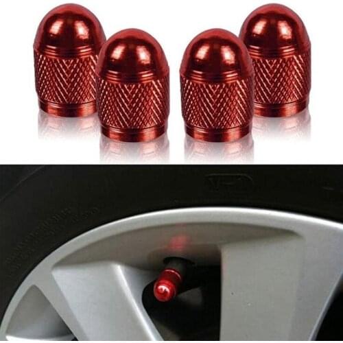 4pcs Car Tire Aluminum Alloy Valve Dust Caps Bicycle Mine Valve Cap Automobile Parts Aluminum Tires Stem Cap