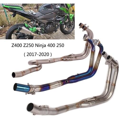 51mm/Original Exhaust System for Kawasaki Z400 Z250 2017-2020 Motorcycle Exhaust Pipe Slip On Header Mid Link Pipe Ninja 250 400