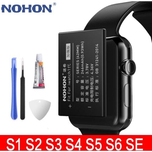 NOHON A1579 A1578 Battery For Apple Watch 1 2 3 4 Series 44mm 42mm Replacement Bateria For iWatch S1 S2 S3 GPS LTE S4 38mm 40mm