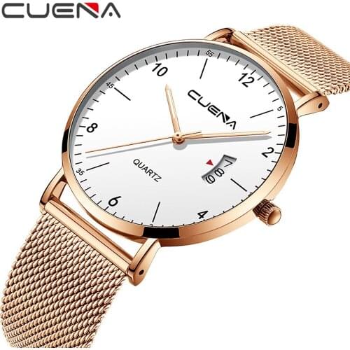 Relogio Masculino CUENA 2019 Best Sell Watch Men Top Brand Luxury Quartz Watches Men Sport Military Stainless Steel Wrist Watch