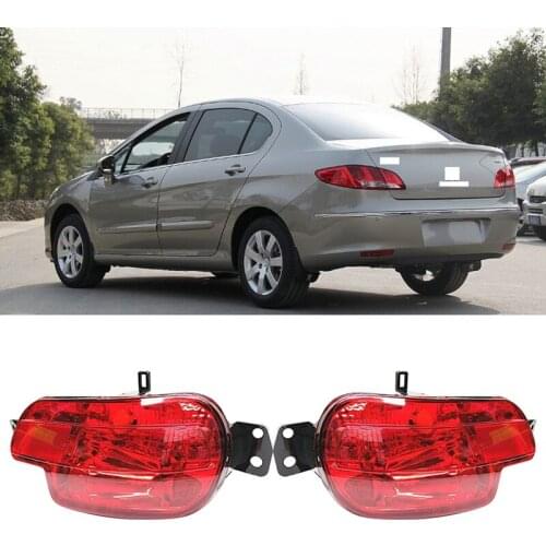 For Peugeot 408 2009-2013 Rear Bumper Brake Light Reflector Foglamp Taillight Fog Light Foglight Fog Lamp Without Bulb