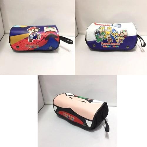 Game Cartoon Super Mario Canvas Pencil Case Student Multifunctional Travel Cosmetic Bag Stationery School Gift