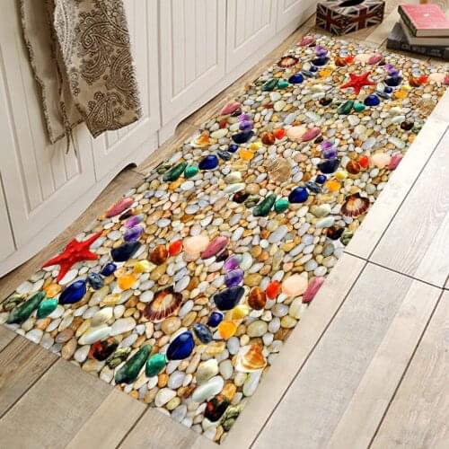 Home Decor Mat Kitchen Rugs Washable Stone Pattern Hallway Living Room Floor Mats Bedroom Welcome Rug Antislip Entrance Carpets