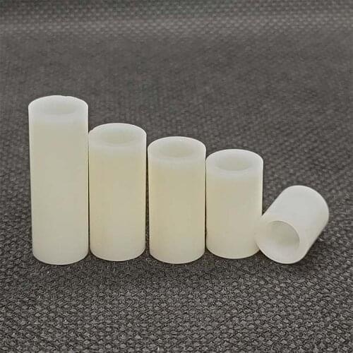 M6 White Round Hollow Standoff ABS Rround spacer standoff Non-Threaded Spacer Washer PCB Board Screw Spacers