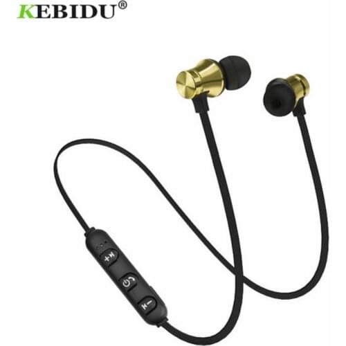 Kebidu XT11 Magnetic Bluetooth Earphone Wireless Earphones with Microphone For iPhone Xiaomi Neckband Sport Earphone In-ear