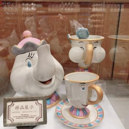 Disney Beauty and the Beast small teacup Archie new ceramic mug mug mug kettle cup saucer