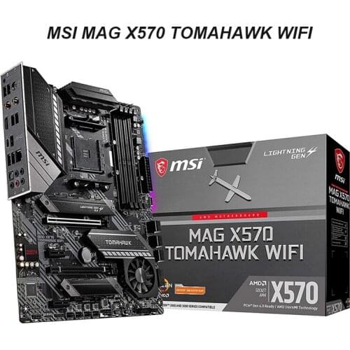 For MSI MAG X570 TOMAHAWK WIFI Motherboard AM4 AMD X570 DDR4 RYZEN 9 128GB SATA 6Gb/s Desktop ATX AMD Mainboard AM4 M.2 HDMI