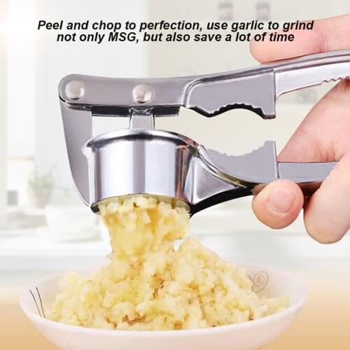 Stainless Steel Multifunction Garlic Press Crusher Kitchen Cooking Ginger Squeezer Masher Handheld Ginger Mincer Tools
