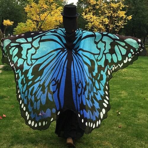 Fashion Butterfly Wing Beach Towel Cape Scarf for Women Christmas Halloween Gift