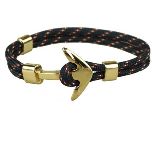 New Products Europe And The United States Trend Anchor Men And Women Bracelets Polyester Rope Jewelry Wholesale