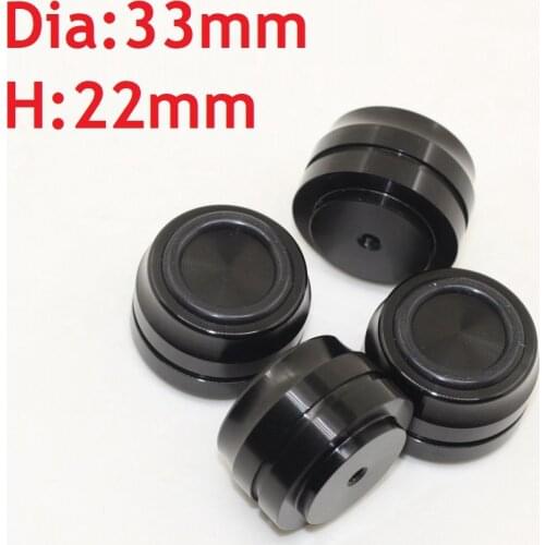 All Aluminum Machine feet Dia33 H22 Home Audio Amplifier Foot Speaker Foot Nail Tripod Shock Absorber Pad Chassis Enclosure
